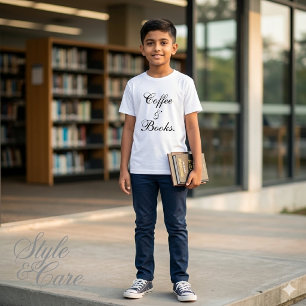 T-shirt En Tri-matière Café & Livres Texte Blanc Homme