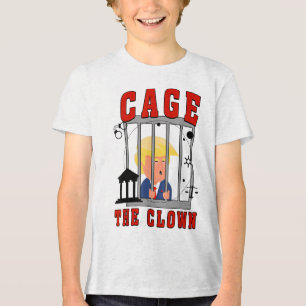 T-shirt En Tri-matière Cage Drôle Le Clown Trump En Prison _1