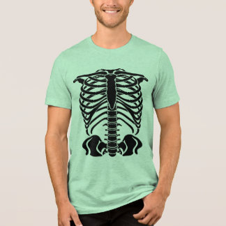 T-shirt En Tri-matière Cage thoracique de squelette noir