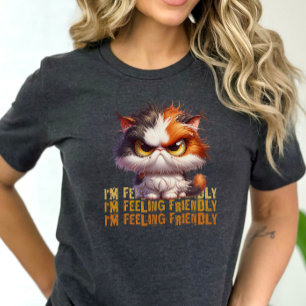 T-shirt En Tri-matière Calico Grumpy Chat et une citation drôle