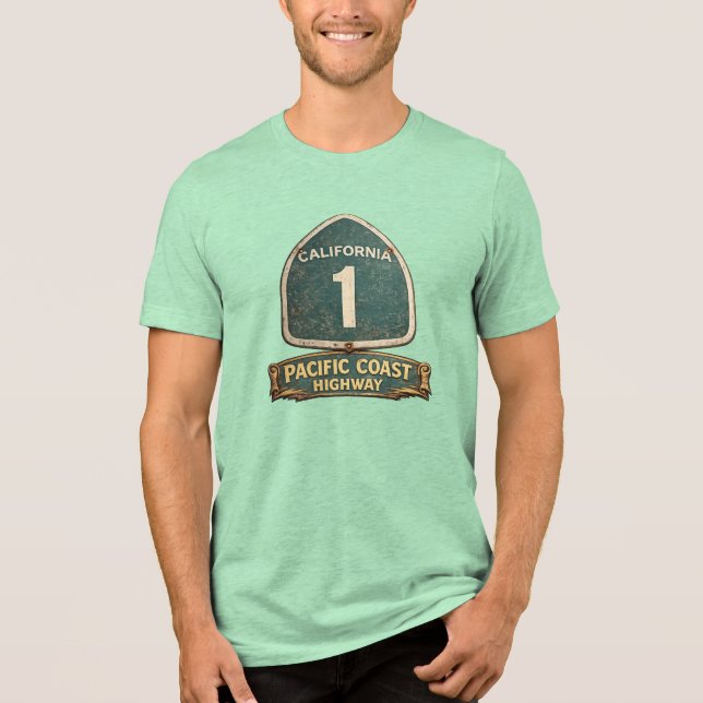 T-shirt En Tri-matière California Highway one Pacific Coast Highway (Recto)