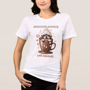 T-shirt En Tri-matière Câlins de Schnauzer & Chocolat Chaud