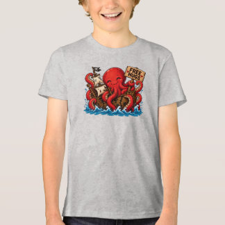 T-shirt En Tri-matière Câlins gratuits Kraken ! Joli monstre marin DND