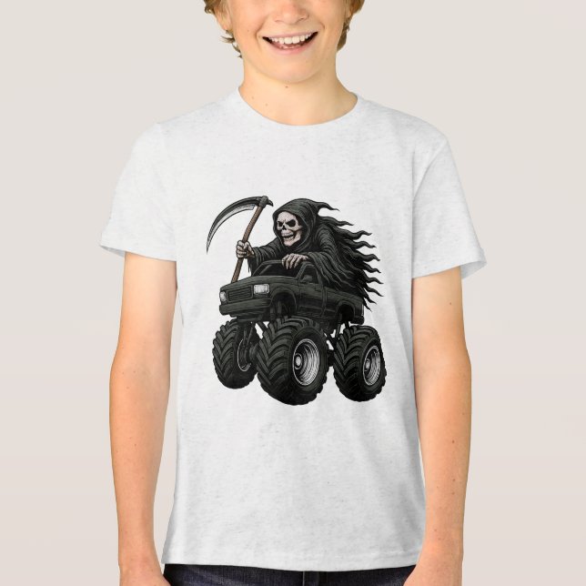 T-shirt En Tri-matière Camion Monstre Faucheuse (Recto)