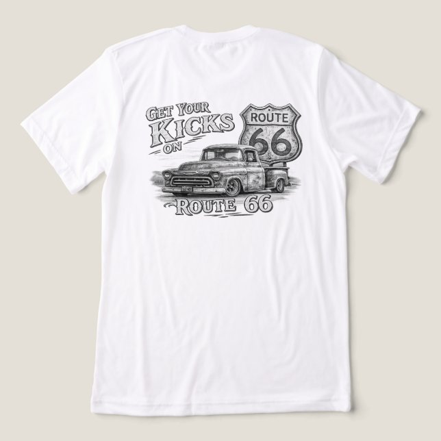 T-shirt En Tri-matière Camionnette Route 66 (Design Verso)