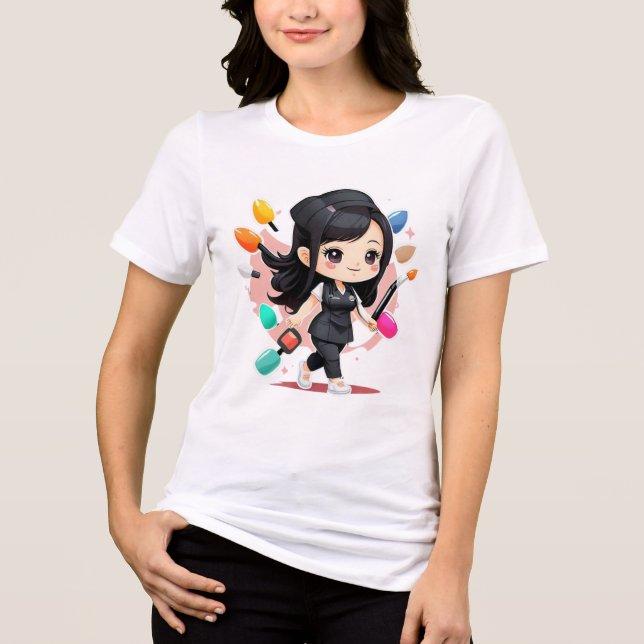 T-shirt En Tri-matière Camiseta chibi Estampado divertido Moda casual Art (Recto)