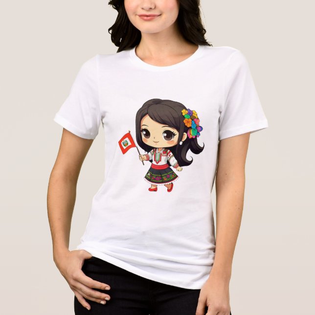 T-shirt En Tri-matière Camiseta chibi Estampado divertido Moda casual Art (Recto)