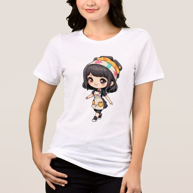T-shirt En Tri-matière Camiseta chibi Estampado divertido Moda casual Art (Recto)