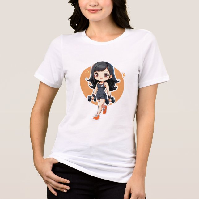 T-shirt En Tri-matière Camiseta chibi Estampado divertido Moda casual Art (Recto)