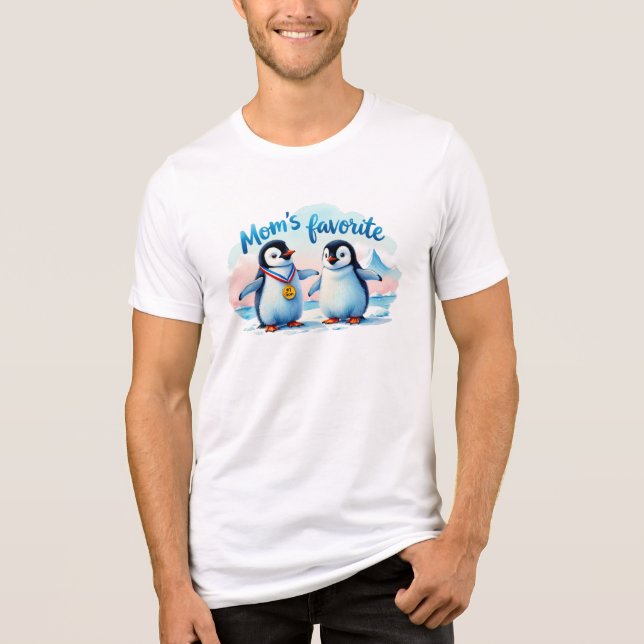 T-shirt En Tri-matière Camiseta divertida de pingüinos para hombre (Recto)
