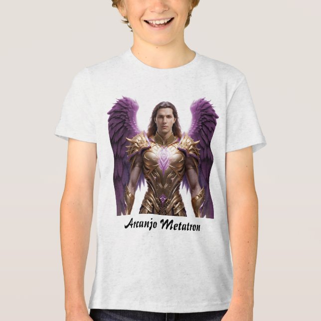 T-shirt En Tri-matière Camiseta Masc Juvenil Básica Arcanjo Metraton (Recto)