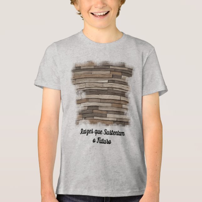 T-shirt En Tri-matière Camiseta Masculina Juvenil Básica Madeira Viva (Recto)