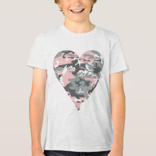 T-shirt En Tri-matière Camouflage rose et gris, Militaire, Armée