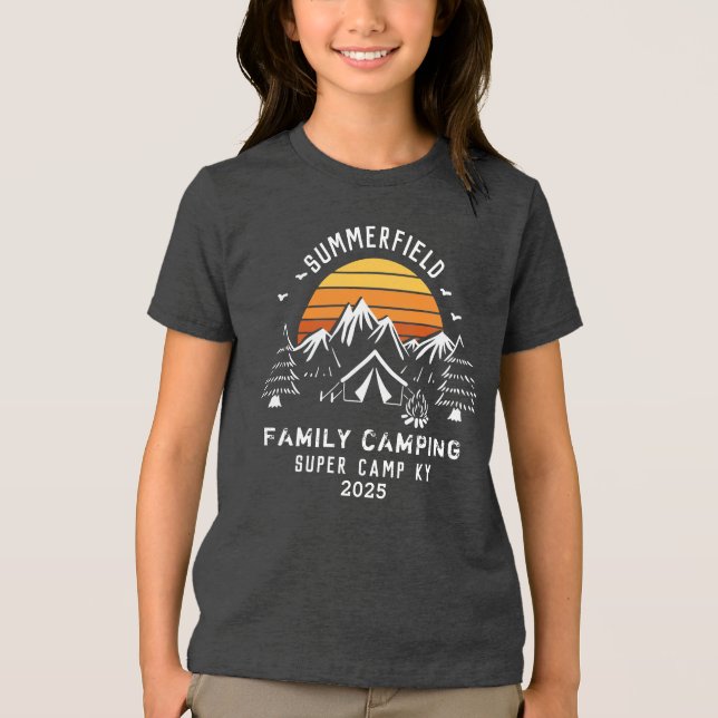 T-shirt En Tri-matière Camp de jumelage de vacances familiales personnali (Recto)
