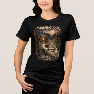 T-shirt En Tri-matière Camping Fail Femme Tri-Mélange Foncé