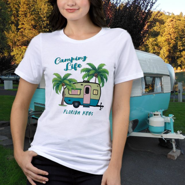 T-shirt En Tri-matière Camping Tropical Palm Trees (Créateur téléchargé)