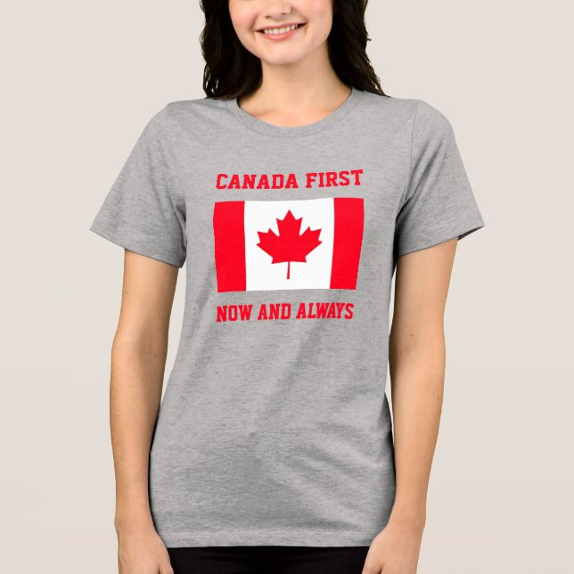 T-shirt En Tri-matière Canada First. Now and always. Conservative Canada. (Recto)