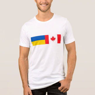 T-shirt En Tri-matière Canadian I stand with Ukraine. CAN & UKR flags.