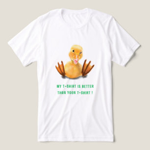 T-shirt En Tri-matière Canard Jaune Drôle et Texte Accrocheur