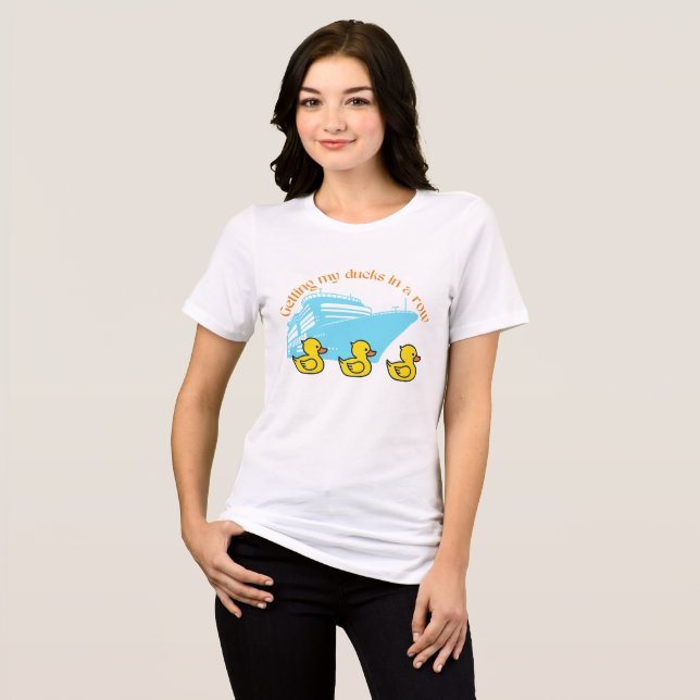 T-shirt En Tri-matière Canards en rangée (Recto plein)