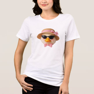 T-shirt En Tri-matière Caneton Estival Branché avec Lunettes de Soleil