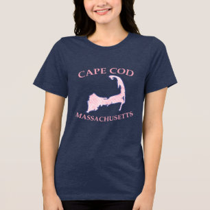 T-shirt En Tri-matière Cape Cod Silhouette rose rayé Marine féminine
