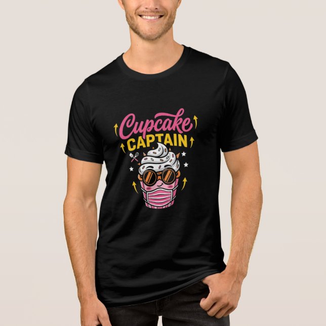 T-shirt En Tri-matière Capitaine Cupcake Vibes Cool (Recto)