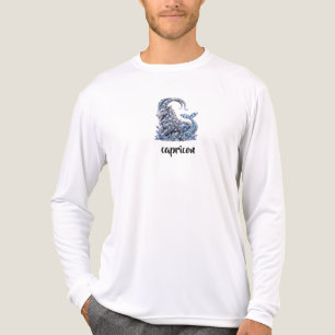 T-shirt En Tri-matière Capricorne Cristal Argenté Zodiaque Luxe