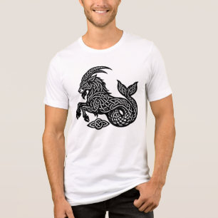 T-shirt En Tri-matière Capricorne — Encre Hantée Zodiaque Bouc‑Poisson