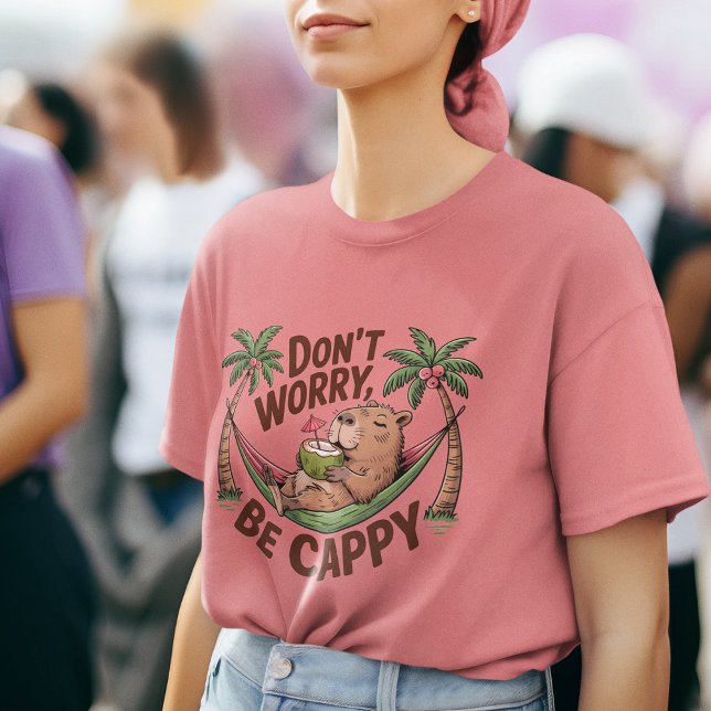 T-shirt En Tri-matière Capybara Be Happy (Capybara Be Happy Tri-Blend Shirt)