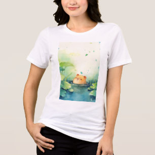 T-shirt En Tri-matière Capybara Jouer un oeil de l'eau