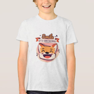 T-shirt En Tri-matière Caractère Fox Smile Enfants bébé T-shirt