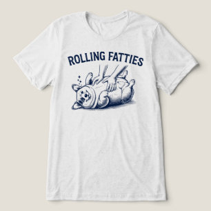 T-shirt En Tri-matière Caresses Ventre Corgi Drôle Fatties