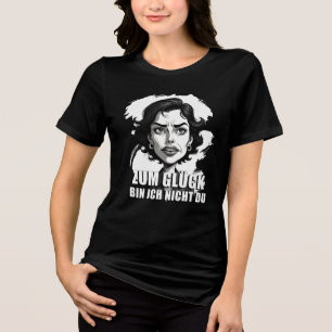 T-shirt En Tri-matière Caricature avec citation « heureusement… »