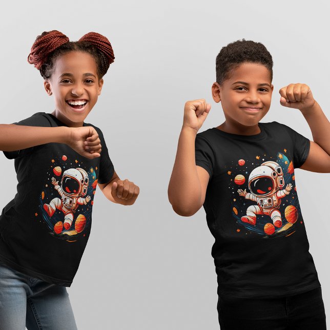 T-shirt En Tri-matière Caricature spatiale astronaute (Astronaut Space Cartoon T-Shirt)