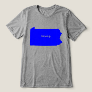 T-shirt En Tri-matière Carte de l'état de la partie de la Pennsylvanie
