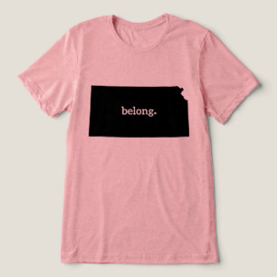 T-shirt En Tri-matière Carte de l'État du Kansas Belong