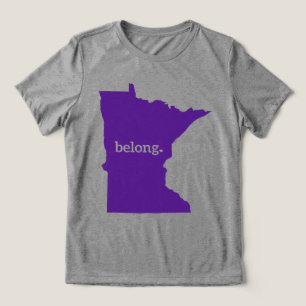T-shirt En Tri-matière Carte de l'état du Minnesota Belong