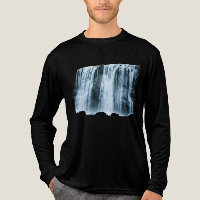 T-shirt En Tri-matière Carte graphique cascade Tri-mélange (Recto)