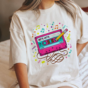 T-shirt En Tri-matière Cassette Audio 80S Musique Rétro