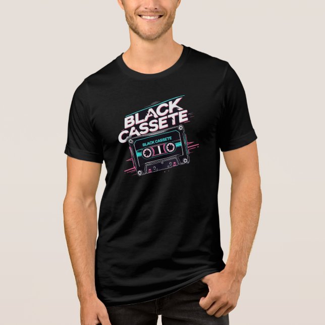 T-shirt En Tri-matière 'Cassette noire' (Recto)