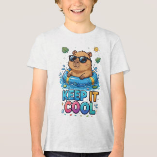 T-shirt En Tri-matière Castor cool dans la piscine avec des lunettes