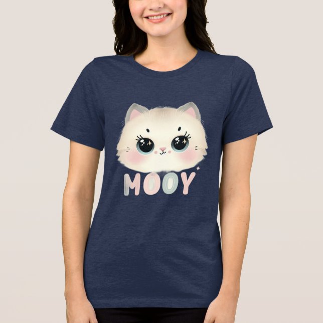 T-shirt En Tri-matière cat girs tee shirt for girs and women (Recto)