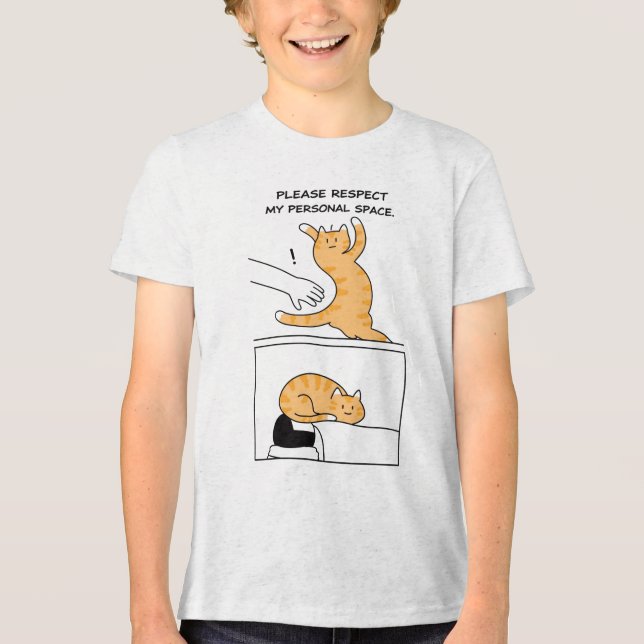 T-shirt En Tri-matière Cat Personal Space Please Respect Me Introvert Com (Recto)