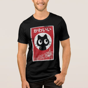 T-shirt En Tri-matière Cat Ramen Japonais drôle Graphisme Kawaii Anime Ca