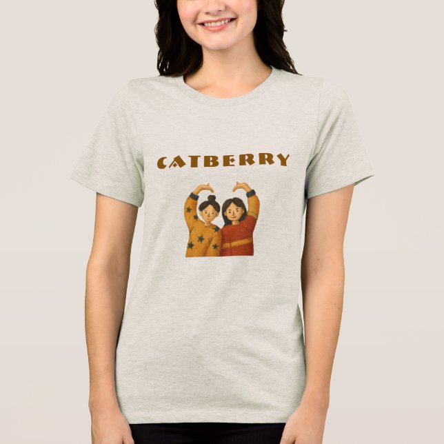 T-shirt En Tri-matière CATBERRY | Mains de cœur (Recto)
