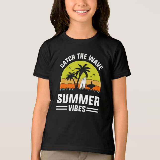 T-shirt En Tri-matière Catch The Wave Summer Vibes-64193 (Recto)