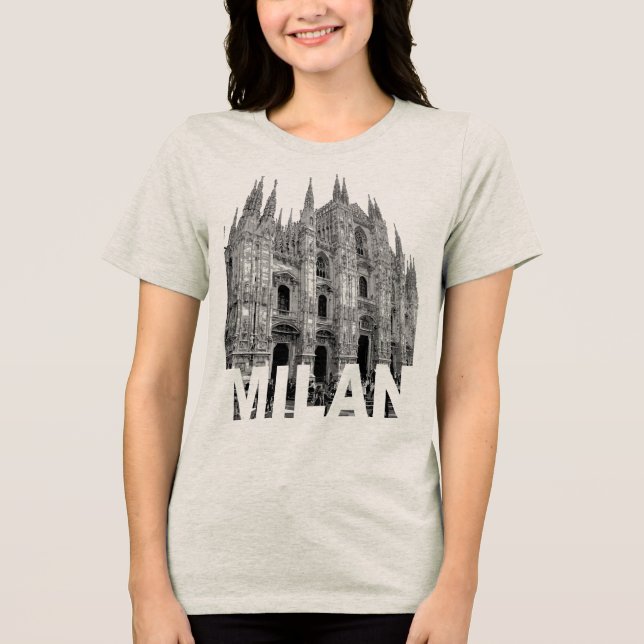 T-shirt En Tri-matière Cathédrale Duomo de Milan, Lombardie sur une (Recto)