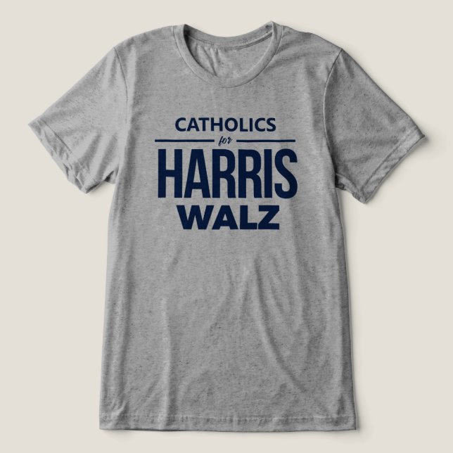T-shirt En Tri-matière Catholiques pour Harris Walz (Design Recto)