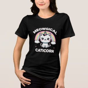 T-shirt En Tri-matière Caticorn Meowgical Cute Unicorn Cat Kawaii Design
